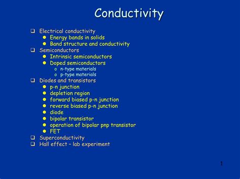 conductivity powerpoint    id