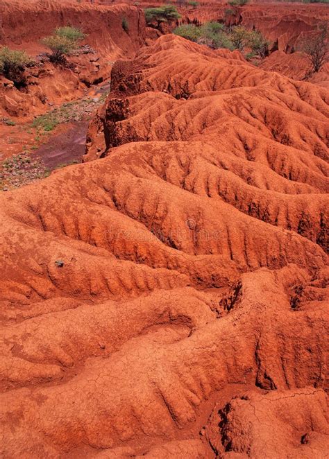 Paesaggio Con Erosione Del Suolo Kenya Immagine Stock Immagine Di