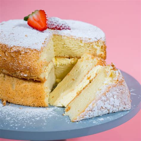 White Sponge Cake Sugar And Crumbs