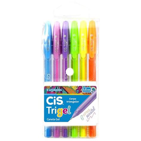 Comprar Caneta Gel Trigel Cis Mm Cores Pastel A Partir De R