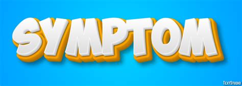 symptom yellow white  text effect generator