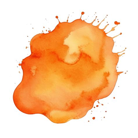 orange watercolor blob  png