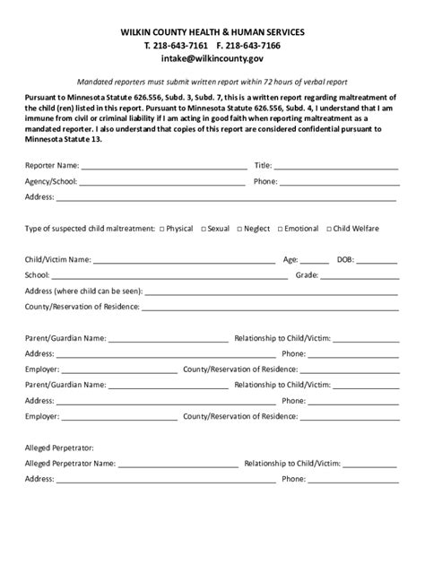 Fillable Online Child Protection Services Mandated Reporter Form Fax