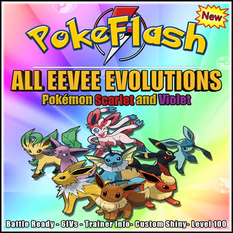 All Eevee Evolutions Scarlet And Violet PokeFlash