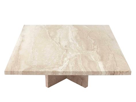Large Square Travertine Coffee Table at 1stDibs | travertine coffee