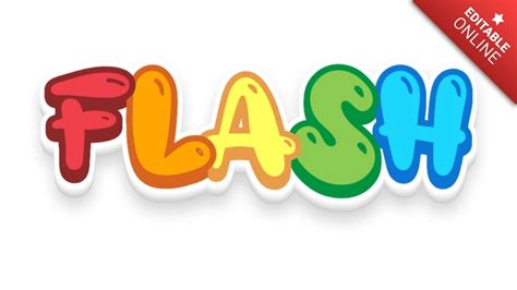 Flash Rainbow Style Text Effect Generator