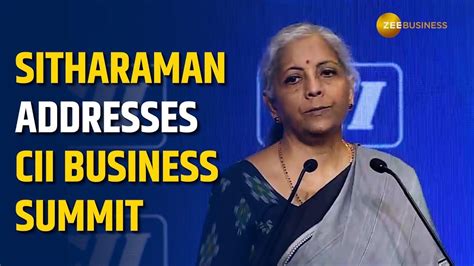 Finance Minister Nirmala Sitharaman Speaks At Cii Annual Business