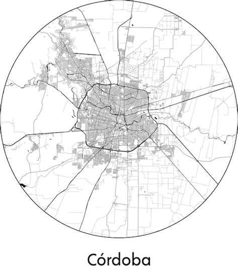 Premium Vector | City map south america argentina cordoba vector ...