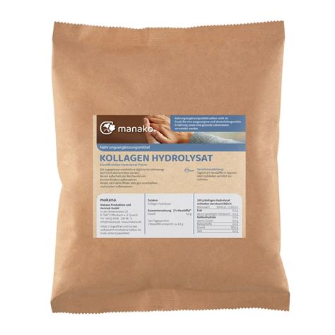 Manako Kollagen Hydrolysat Collagen Pulver 500 G Beutel 613