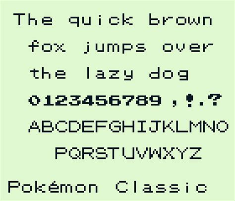 Pokemon Classic A Font For Gb Studio By Santiago Crespo