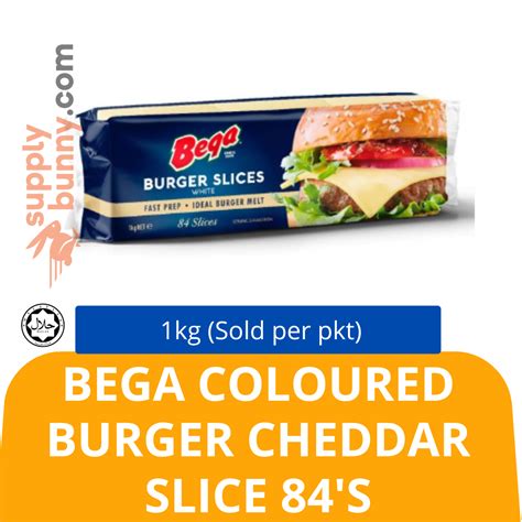 Bega Coloured Burger Cheddar Slice 84s 1kgpkt Sold Per Pkt — Horeca