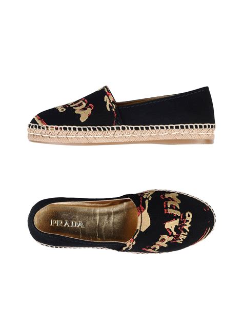 Prada Canvas Espadrilles In Black Lyst