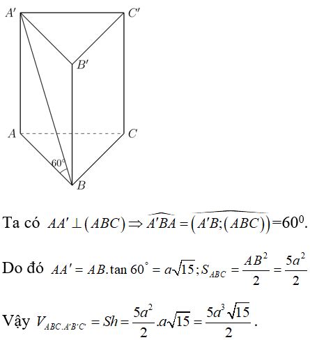 Lăng trụ đứng ABC A B C có đáy ABC là tam giác vuông cân tại A AB AC