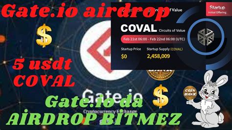 Gate io dan yeni 5 usdt lik airdrop fırsatlar ve gate io da airdrop