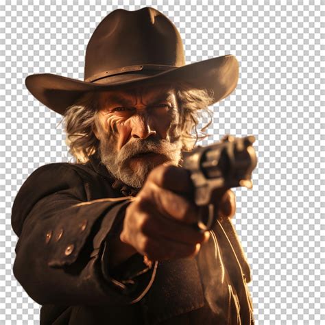 Cowboy Isolado Em Fundo Transparente Psd Premium