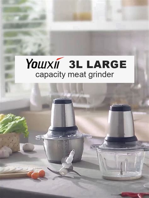 YOWXIIFood Processors 4L 3Lcapacity Kitchen Meat Grinder Multi