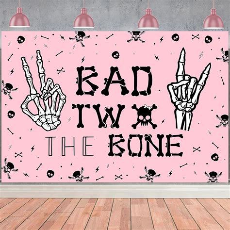 Wonmelody Bad Two The Bone Birthday Decorations For Girls Bad Two The