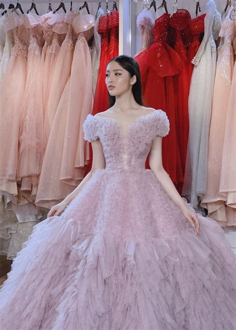 Extraordinary Lilac Nude Pink Ruffled Sleeves Wedding Prom Dress
