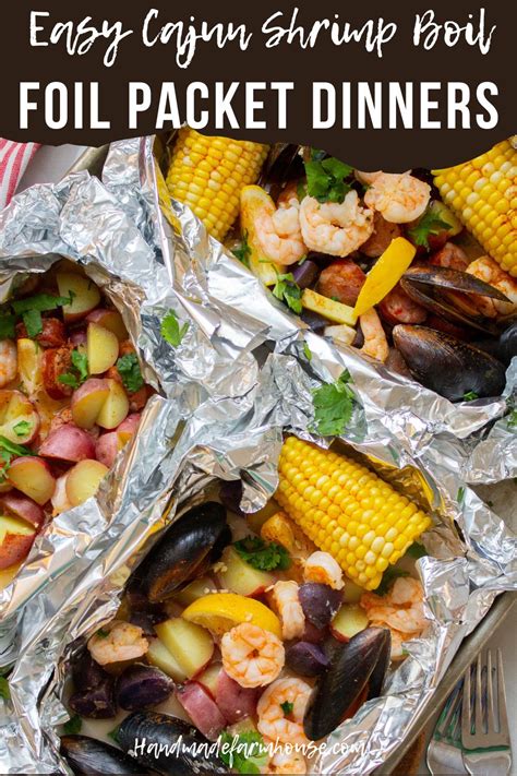 Easy Cajun Shrimp Boil Foil Packet Dinners Handmade Farmhouse