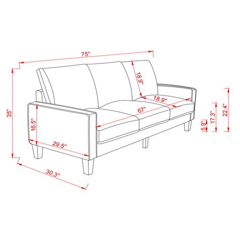 3 Seat Sofa Dimensions | Baci Living Room