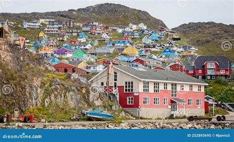 Colourful Architecture And Buildings In Small Town Of Qaqortoq