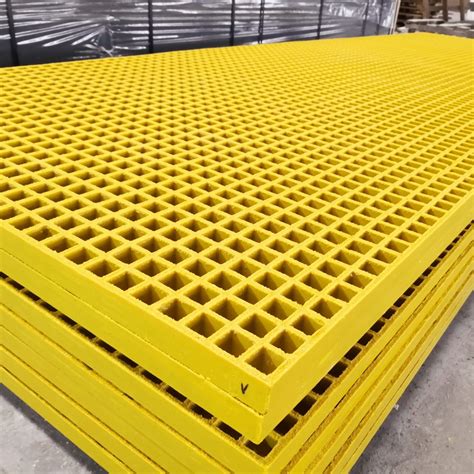 Molded Lightweight Walkway Frp Grp Grating Yellow White Color China Grating Grp Fiberglass