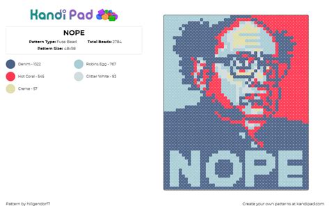 Nope Fuse Bead Pattern Kandi Pad Kandi Patterns Fuse Bead Patterns