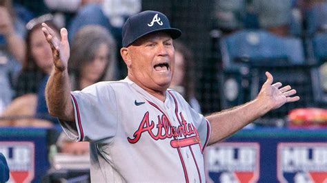 Braves' Brian Snitker ejected following animated argument with umpires ...