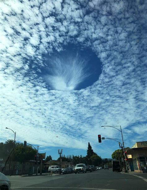 Amazing Hole Punch Phenomenon Spotted In Clouds Over Bay Area