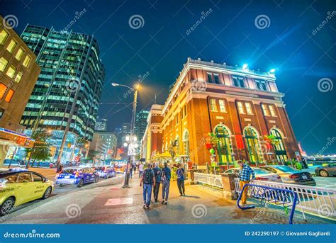 Vancouver Canada August 8 2017 Streets Of Gastown With Buildings