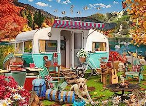 Vermont Christmas Company Autumn Camper Jigsaw Puzzle Piece