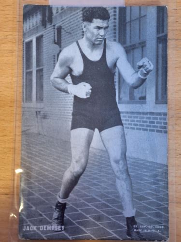 Jack Dempsey Heavy Weight Boxing Card Spar Pose Black Training