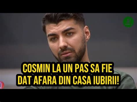 Cosmin la un pas sa fie dat afara din Casa iubirii Acuzații grave la