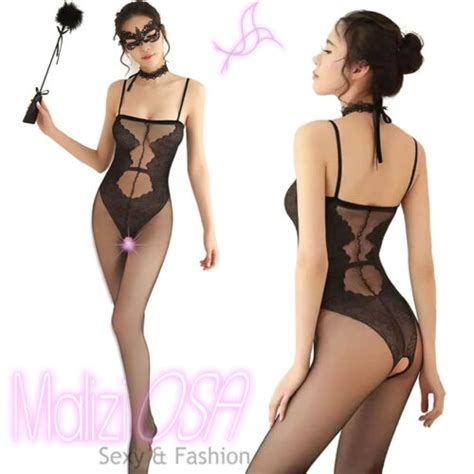 Bodystocking Velato Aderente Catsuit Sexy Lingerie Donna Intimo Hot