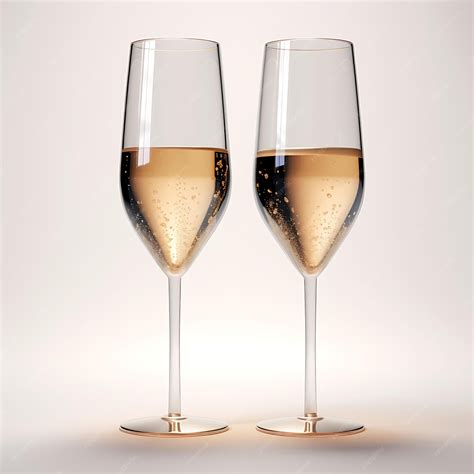 Premium Ai Image 3d Champagne Glasses Champagne Frosted