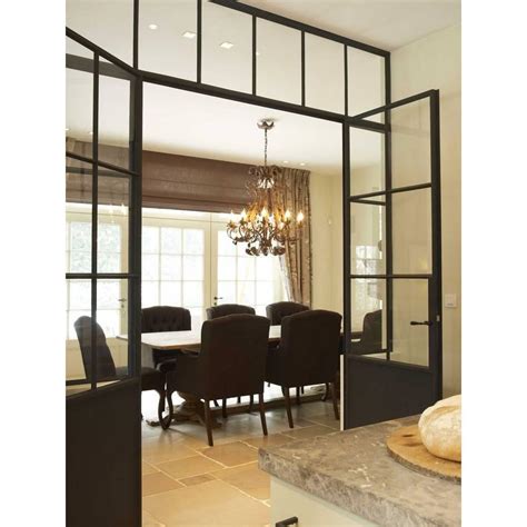 Iwd Dinning Room Iron French Door With Kick Plate Interior 6 Lite