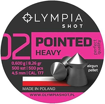 Olympia Pointed Heavy Air Gun Pellets Gr Mm Ct L