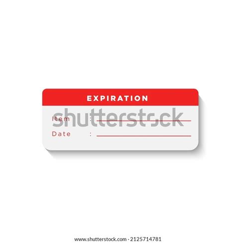 Expiration Date Product Label Signs Symbol Stock Vector (Royalty Free ...