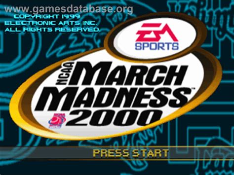 Ncaa March Madness Sony Playstation Artwork Title Screen