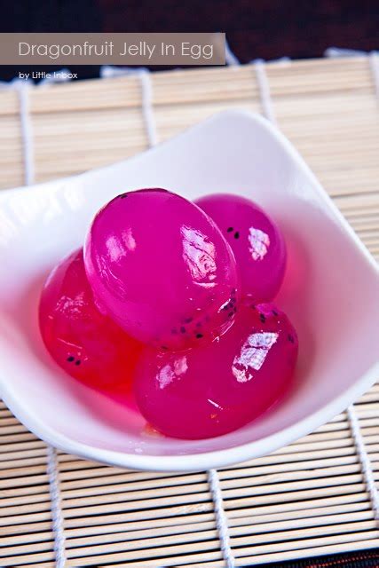 Little Inbox Recipe Eating Pleasure Dragon Fruit Jelly In Egg