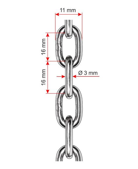 Rundstahlkette 3 Mm DIN 766 Kurzgliedrig Rundstahlkette DIN 766