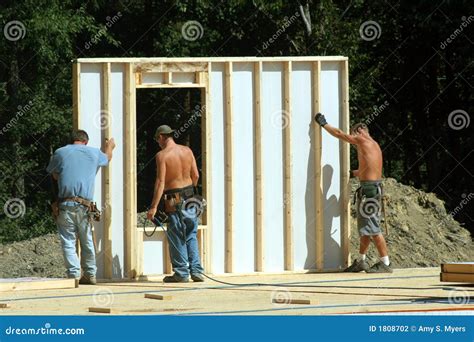 Construction - Building Wall Stock Photo - Image of electrician ...