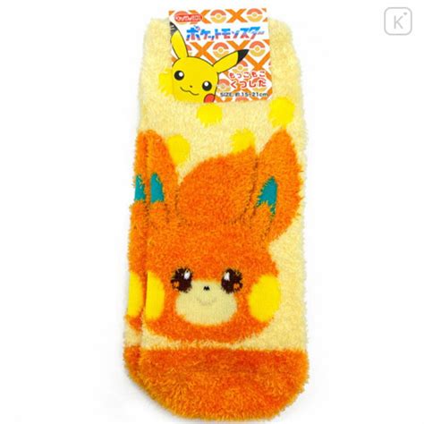 Japan Pokemon Fluffy Junior Socks Pawmi Kawaii Limited