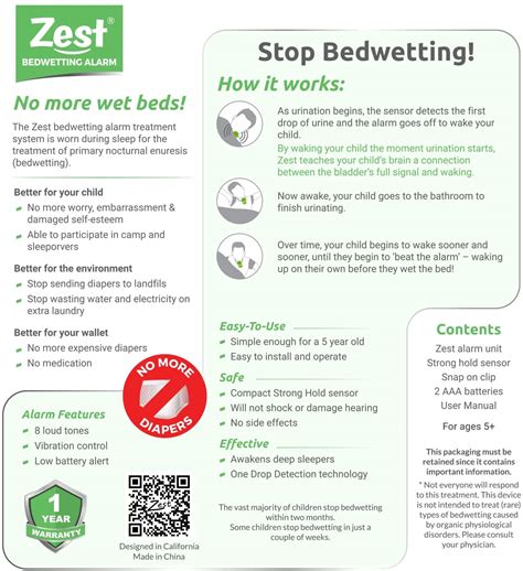 Bed Wetting Alarm To Stop Bedwetting Zest Bedwetting Alarm