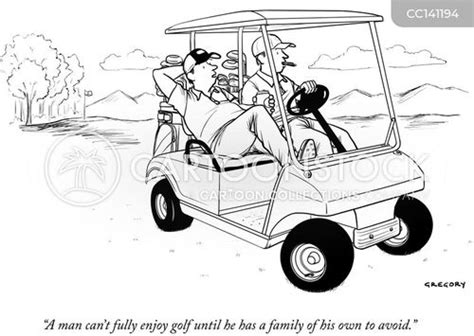 Playing Golf Cartoons