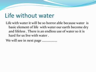 Life Without Water | PPT