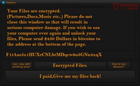 Restaurer Ransomware Suppression Restaurer R Store Fichiers