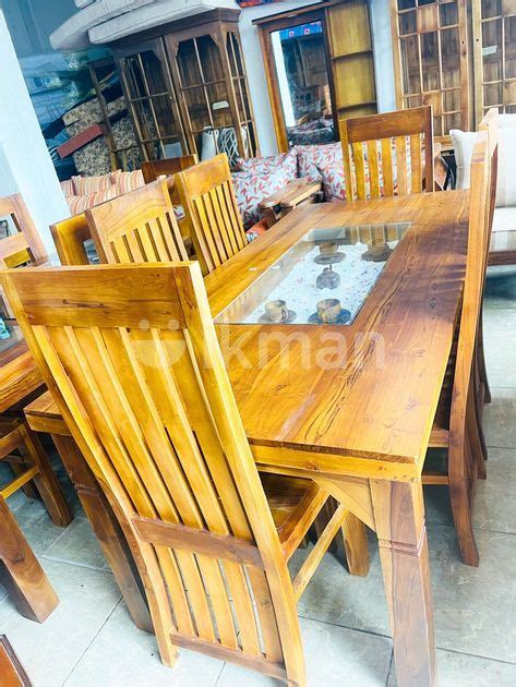 Teak Heavy Dining Table With 6 Chairs Tdtc2100 Kaduwela Ikman