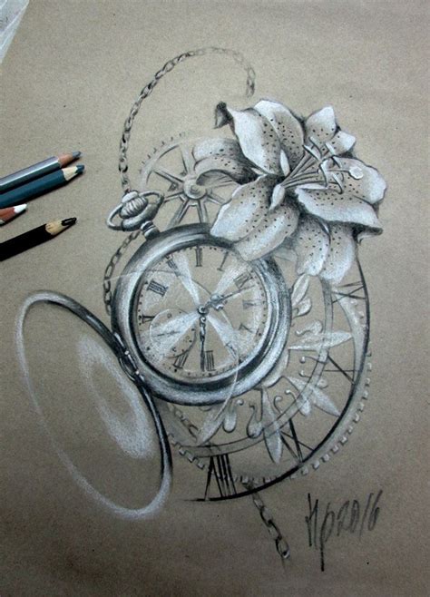 Clock Sketch Tattoo At Paintingvalley Explore Collection Of Clock