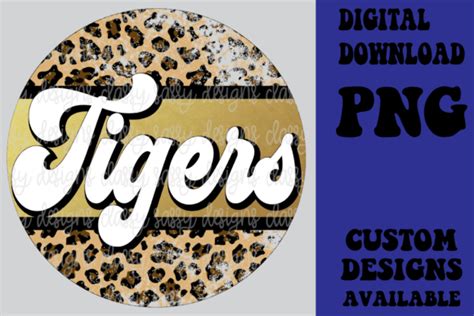 Tiger Mascot Gold Leopard Print Graphic By Nikki Lawson L Heureux